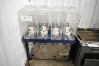 Narvon CAPRI 4S beverage machine with four clear hoppers, stainless steel body, and visible Narvon branding. 115 volts, 1 phase.
