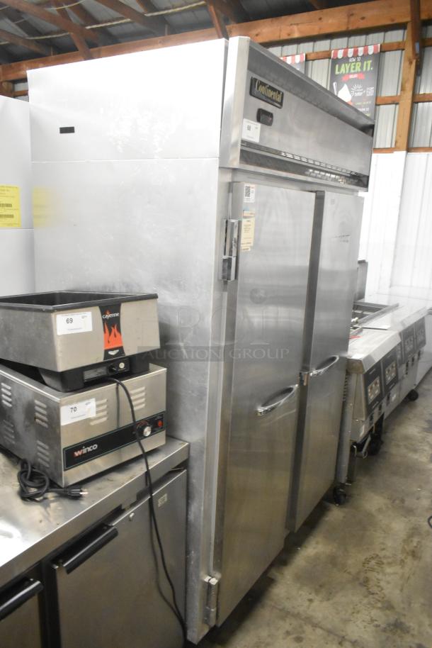 2019 Continental 2F Stainless Steel Commercial 2 Door Reach In Freezer on Commercial Casters. 115 Volts, 1 Phase. - Image 2 of 8