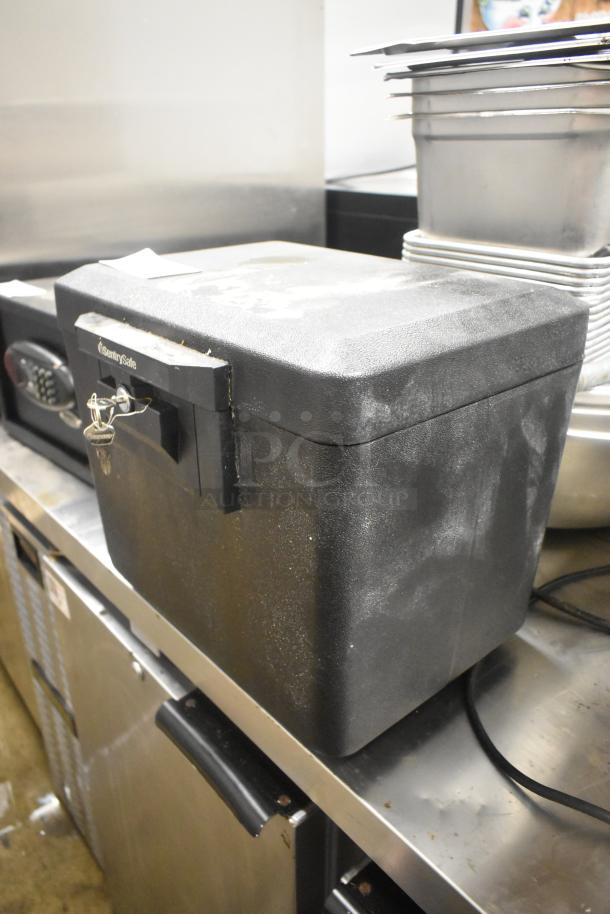 SentrySafe Black Single Compartment Safe. Comes w/ Key! - Image 3 of 6