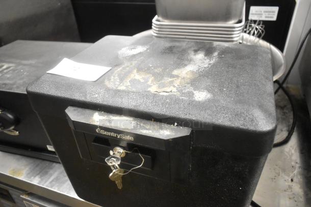 SentrySafe Black Single Compartment Safe. Comes w/ Key! - Image 4 of 6