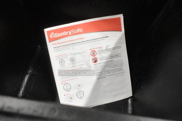 SentrySafe Black Single Compartment Safe. Comes w/ Key! - Image 6 of 6