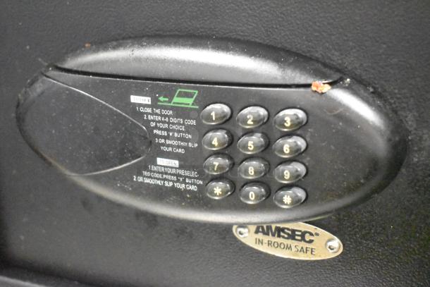 Amsec Black Single Compartment Safe. Does Not Come w/ Combination - Image 4 of 6