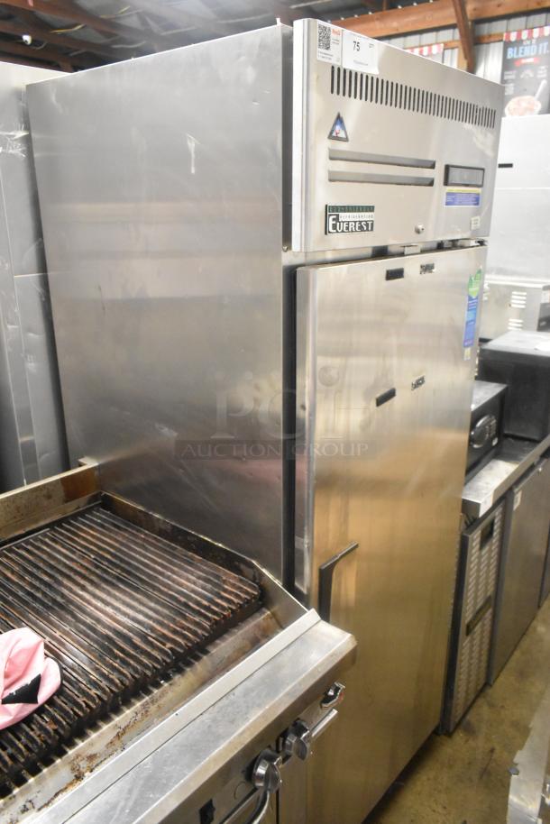 Everest ESR1 Stainless Steel Commercial Single Door Reach In Cooler on Commercial Casters. 115 Volts, 1 Phase. - Image 2 of 9