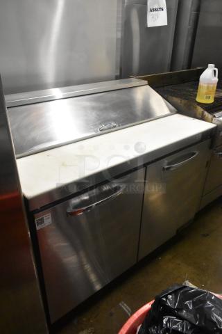2019 Continental SW48N12 Stainless Steel Commercial Sandwich Salad Prep Table Bain Marie Mega Top on Commercial Casters. 115 Volts, 1 Phase. Tested and Working! - Item #1193850