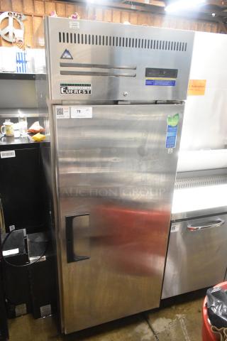Everest ESF1 Stainless Steel Commercial Single Door Reach In Freezer on Commercial Casters. 115 Volts, 1 Phase. - Item #1193851