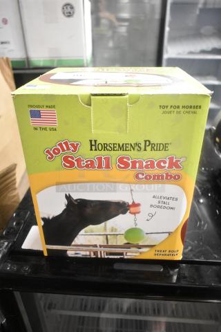 Horsemen's Pride Jolly Stall Snack Combo in original box. Toy for horses, alleviates stall boredom. Made in USA.