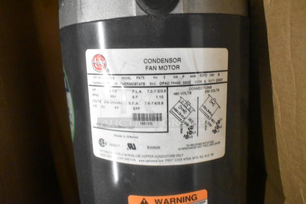 US Motors FK75 Condensor Fan Motor. 208-230/460 Volts. - Image 4 of 4