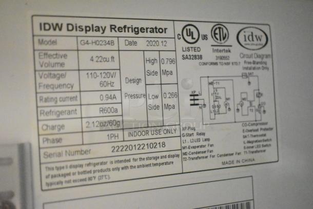2020 IDW G4-H0234B Metal Mini Cooler Merchandiser. 115 Volts, 1 Phase. - Image 4 of 5