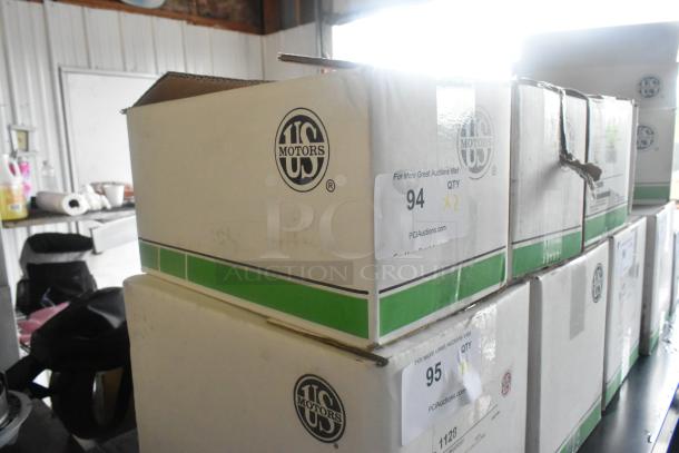 2 BRAND NEW SCRATCH AND DENT! Motors Including Two US Motors LX7922 460/380-420 Volts, US Motors 1412 460 Volt. 2 Times Your Bid! - Image 3 of 5