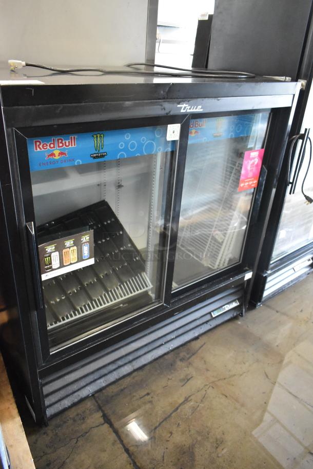 2017 True GDM-41SL-48-HC-LD Metal Commercial 2 Door Reach In Cooler Merchandiser w/ Poly Coated Racks. 115 Volts, 1 Phase. - Image 1 of 7