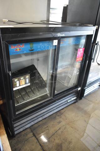 2017 True GDM-41SL-48-HC-LD Metal Commercial 2 Door Reach In Cooler Merchandiser w/ Poly Coated Racks. 115 Volts, 1 Phase. - Item #1193932
