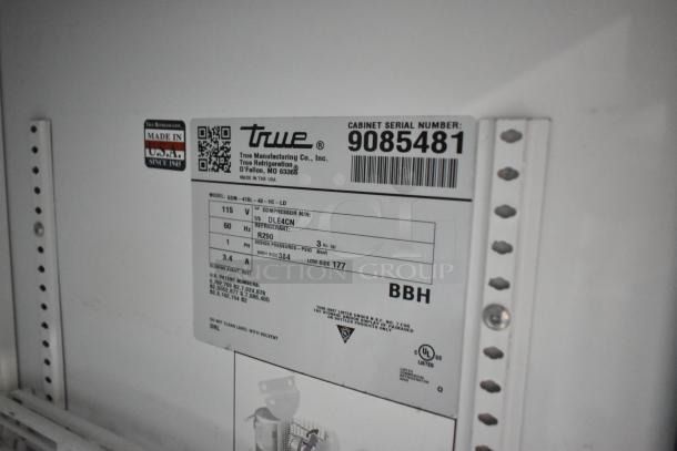 2017 True GDM-41SL-48-HC-LD Metal Commercial 2 Door Reach In Cooler Merchandiser w/ Poly Coated Racks. 115 Volts, 1 Phase. - Image 7 of 7
