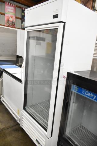 2020 True TSCI-600R-G-PH Metal Commercial Single Door Reach In Cooler Merchandiser w/ Poly Coated Racks. 115 Volts, 1 Phase. - Item #1193937