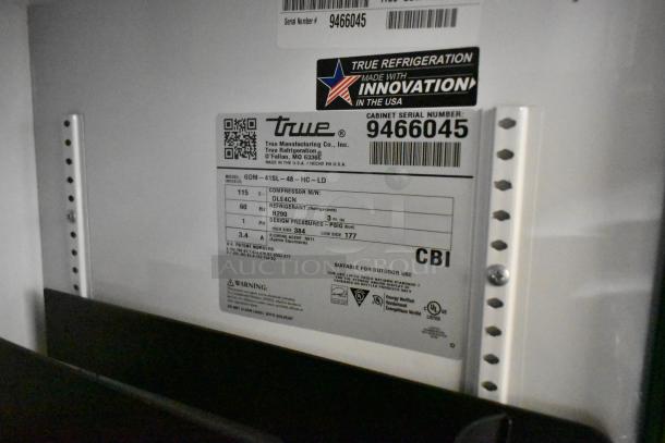 2018 True GDM-41SL-48-HC-LD Metal Commercial 2 Door Reach In Cooler Merchandiser w/ Poly Coated Racks. 115 Volts, 1 Phase. - Image 6 of 6
