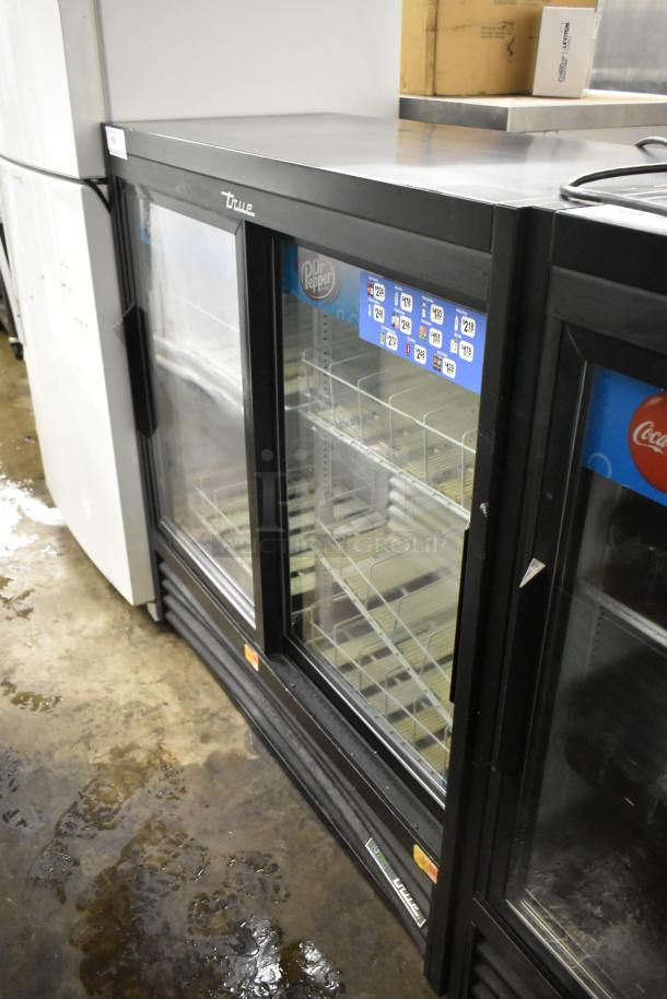 2018 True GDM-41SL-48-HC-LD Metal Commercial 2 Door Reach In Cooler Merchandiser w/ Poly Coated Racks. 115 Volts, 1 Phase. - Image 1 of 8
