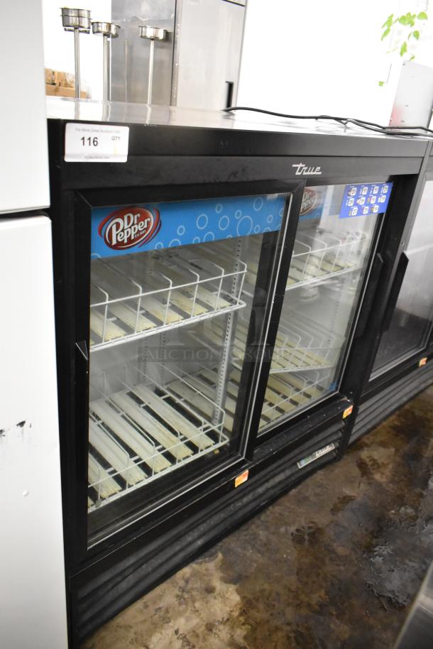 2018 True GDM-41SL-48-HC-LD Metal Commercial 2 Door Reach In Cooler Merchandiser w/ Poly Coated Racks. 115 Volts, 1 Phase. - Image 2 of 8