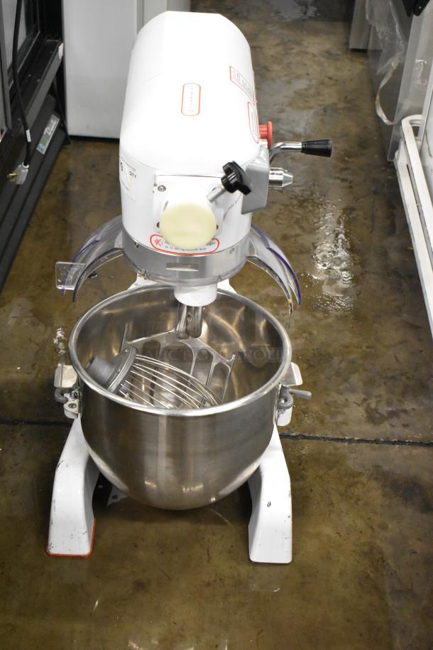 2019 HL-B20M Metal Commercial Countertop 20 Quart Planetary Dough Mixer w/ Mixing Bowl, Bowl Guard, Paddle and Whisk Attachments. 110 Volts, 1 Phase. - Image 3 of 9