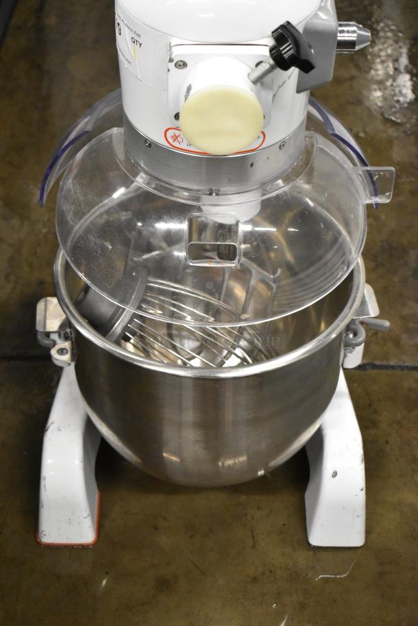 2019 HL-B20M Metal Commercial Countertop 20 Quart Planetary Dough Mixer w/ Mixing Bowl, Bowl Guard, Paddle and Whisk Attachments. 110 Volts, 1 Phase. - Image 6 of 9