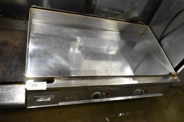 Keating MiraClean 48X30 Stainless Steel Commercial Countertop Natural Gas Powered Flat Top Griddle. 120,000 BTU. - Image 1 of 6
