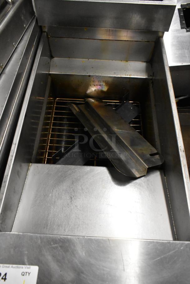 2017 Pitco Frialator SG14 Stainless Steel Commercial Floor Style Natural Gas Powered Deep Fat Fryer on Commercial Casters. 110,000 BTU. - Image 2 of 10