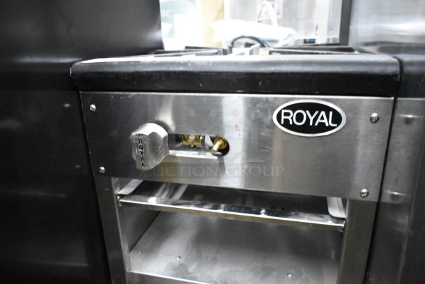 Royal RSP-18 Stainless Steel Commercial Natural Gas Powered Single Burner Stock Pot Range on Commercial Casters. - Image 3 of 8