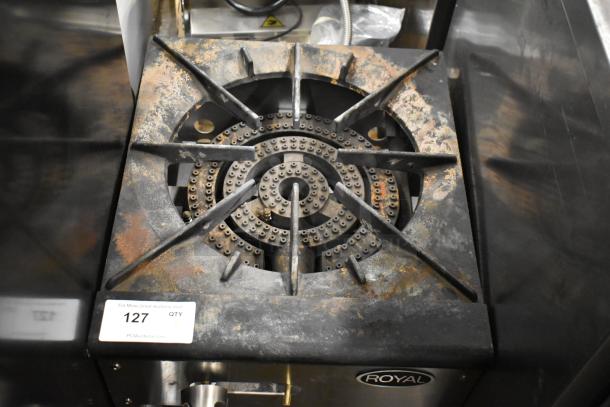 Royal RSP-18 Stainless Steel Commercial Natural Gas Powered Single Burner Stock Pot Range on Commercial Casters. - Image 6 of 8