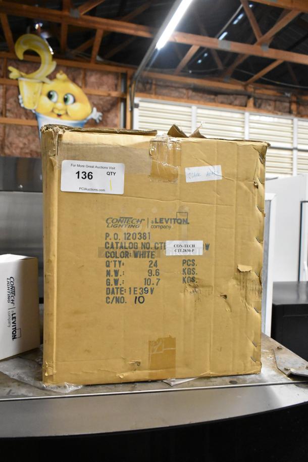 Box of BRAND NEW! Contech Lighting CTL2830-P Front Relamping Gimbal Line Voltage Track Luminaire - Image 2 of 10