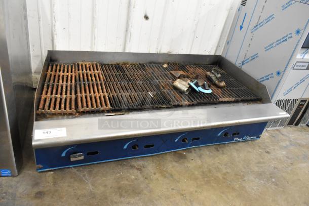 Blue Flame Stainless Steel Commercial Countertop Gas Powered Charbroiler Grill. - Image 1 of 7