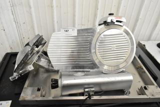 Avantco 177SL312 Metal Commercial Countertop Meat Slicer w/ Blade Sharpener. 115 Volts, 1 Phase. - Item #1194002