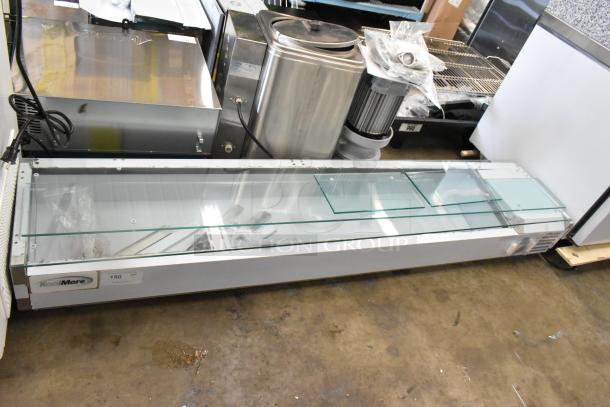 Brand new KoolMore KM-RPPS-SCDC-79 metal countertop condiment prep station. Scratch and dent condition, 115 Volts, 1 Phase.