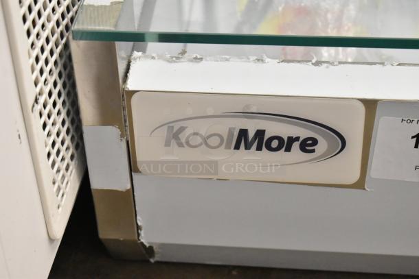 KoolMore KM-RPPS-SCDC-79 prep station, metal, countertop model, slight scratches and dents, 115V, 1 phase, labeled "KoolMore."