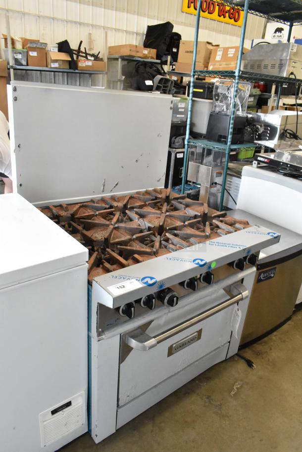 BRAND NEW SCRATCH AND DENT! 2025 Garland G36-6R Stainless Steel Commercial Natural Gas Powered 6 Burner 36" Range with Standard Oven - 236,000 BTU - Image 1 of 9