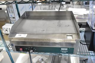 BRAND NEW Waring WGR240X Stainless Steel Flat Top Griddle, 240V, minor cosmetic scratches, countertop electric design.