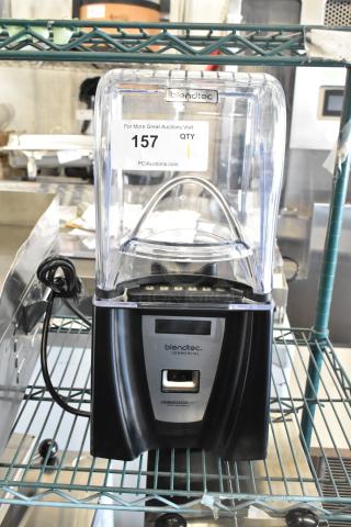 Brand new Blendtec ICB5/ABC5 blender with sound enclosure, 120 volts, 1 phase, scratch and dent condition, auction tag 157.