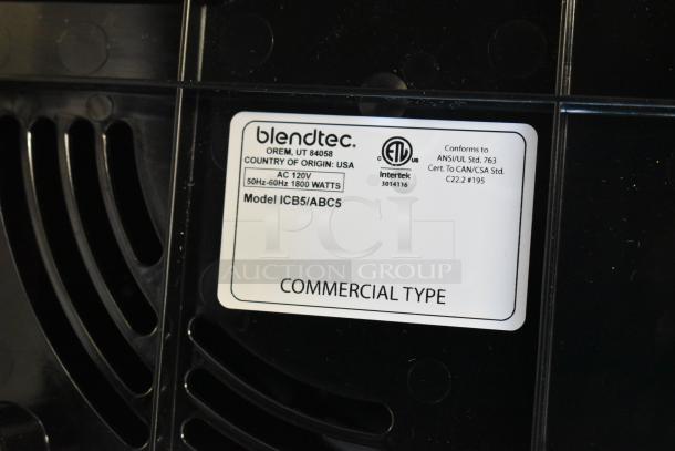 Brand new Blendtec ICB5/ABC5 Blender, 120V, with sound enclosure. Scratch and dent condition, commercial type.