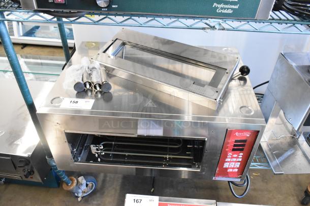 Avantco 177DDPO18SA stainless steel countertop pizza oven, digital controls, single 18" deck, new scratch and dent.