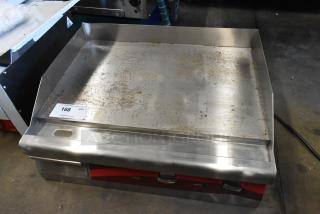 Avantco 177EG24N stainless steel 24" electric countertop griddle. Scratch and dent condition, 208/240 Volts, 1 phase.