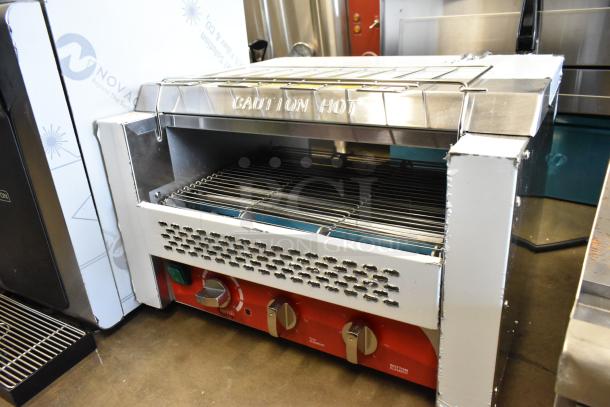 BRAND NEW SCRATCH AND DENT! Avantco 184T3600D Stainless Steel Commercial 14 1/2" Wide Conveyor Toaster with 3" Opening, 1200 Slices per Hour. 240 Volts, 1 Phase. - Image 6 of 8