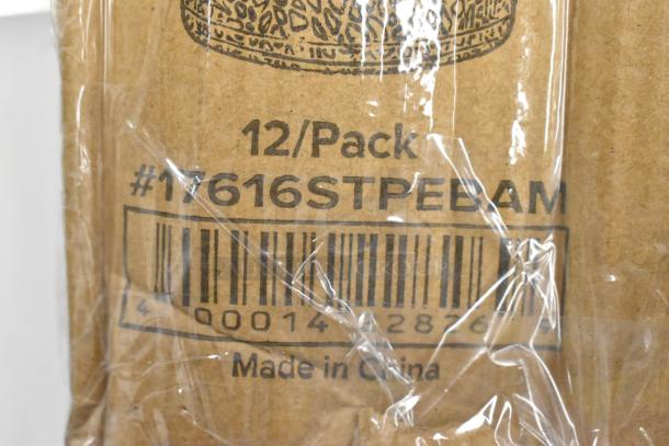 4 BRAND NEW SCRATCH AND DENT! Items Including 17616STPEBAM Choice 16 oz. Amber Plastic Pebbled Tumbler - 12/Pack, 2 407PZWRIM06 Choice 6" Aluminum Wide Rim Pizza Pan, 303KSE51 Acopa 14 1/2" x 8 1/4" Bright White Rectangular Porcelain Platter - 12/Case. 4 Times Your Bid! - Image 3 of 8