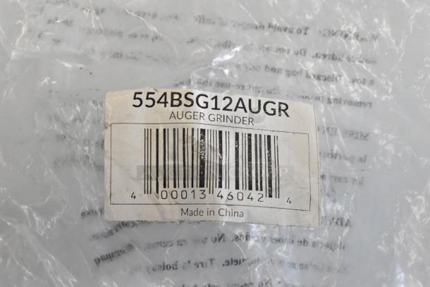 2 BRAND NEW SCRATCH AND DENT! Items Including 554BSG12AUGR Backyard Pro Butcher Series #12 Grinder Auger for BSG12 Meat Grinder and Garde 181COBASE1SS Stainless Steel Heavy Duty Manual Can Opener Base. 2 Times Your Bid! - Image 4 of 7