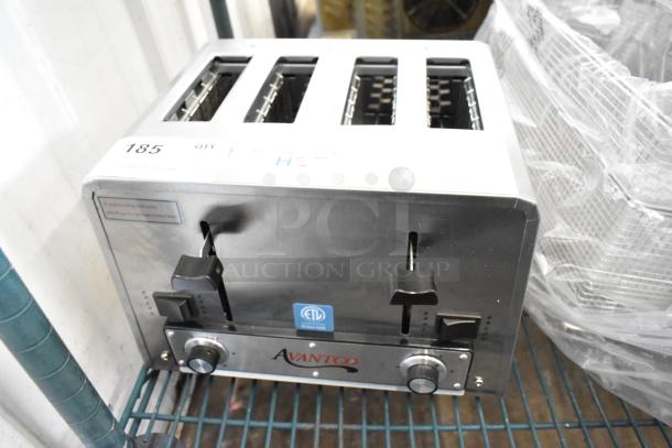 BRAND NEW SCRATCH AND DENT! 2024 Avantco 184THD27208 Medium-Duty Bread/Bagel Switch 4-Slice Commercial Toaster with Wide 1 1/2" Slots - 208 Volts, 1 Phase. - Image 1 of 6