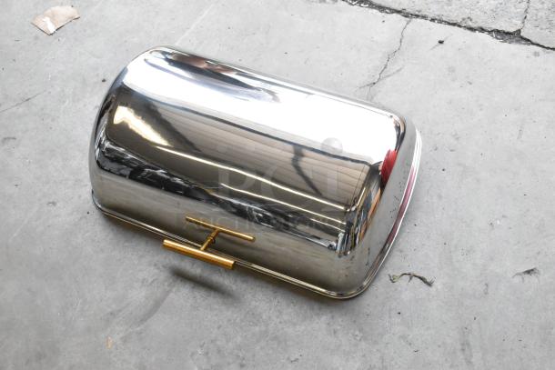 4 BRAND NEW SCRATCH AND DENT! 922EC15LD Acopa 8 Qt. Supreme Full Size Roll Top Gold Trim Chafer Cover. 4 Times Your Bid! - Image 4 of 6