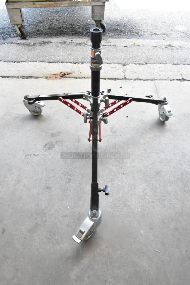 Matthew 249561 Stand Slider Tripod with casters, adjustable height, sturdy metal build, in good condition, visible labels.