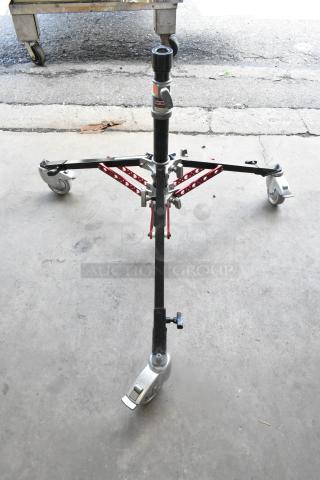 Matthew 249561 Stand Slider Tripod with casters, adjustable height, sturdy metal build, in good condition, visible labels.