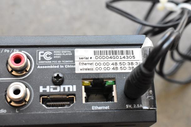 Seagate FreeAgent Theater Roku Digital Video Player with HDMI and Ethernet ports. Serial # D0D04G014305. Assembled in China.