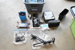 Lot including Sekonic L-758 Digital Master, P-V212 Mount Adapter Plate, V Mount Plate, Frotto 396B-2 in poly bin.