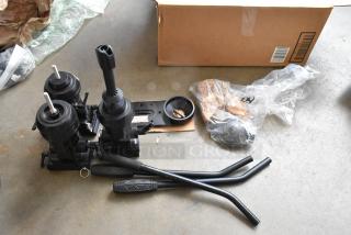 Kessler Crane Jib heads in good condition, including pivot mechanism, rods, and mounting components.