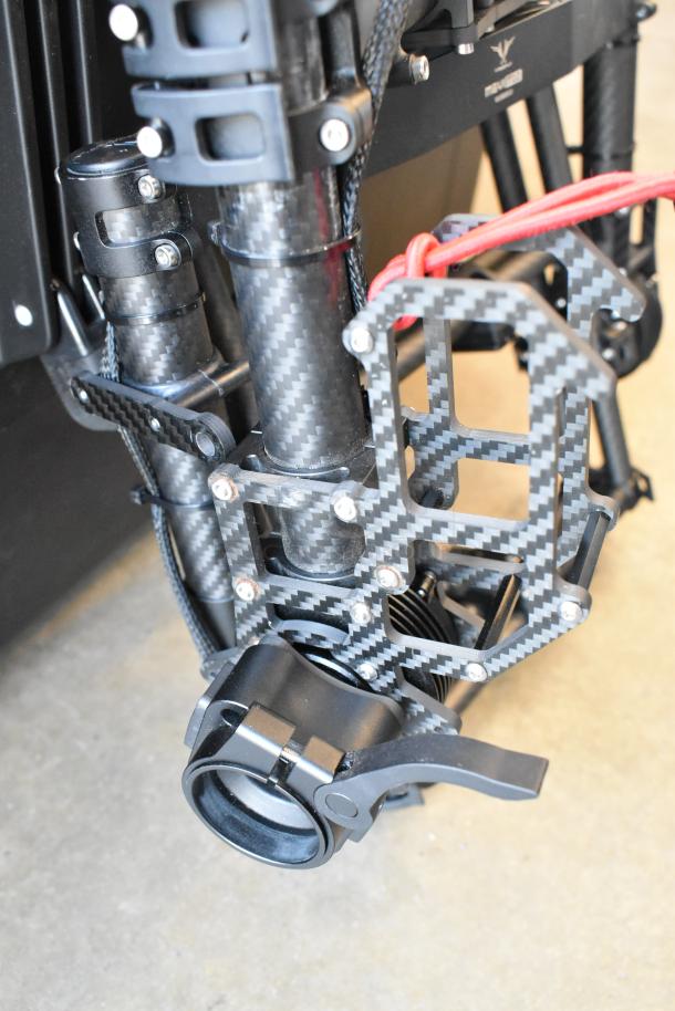 Freefly Mavi M10 gimbal with full cage, carbon fiber construction, model M10B22910, in excellent condition.