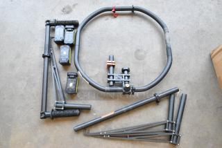 Movi Ring with four batteries, carbon fiber construction, lightly used, with mounting accessories. Ideal for stabilizing video gear.