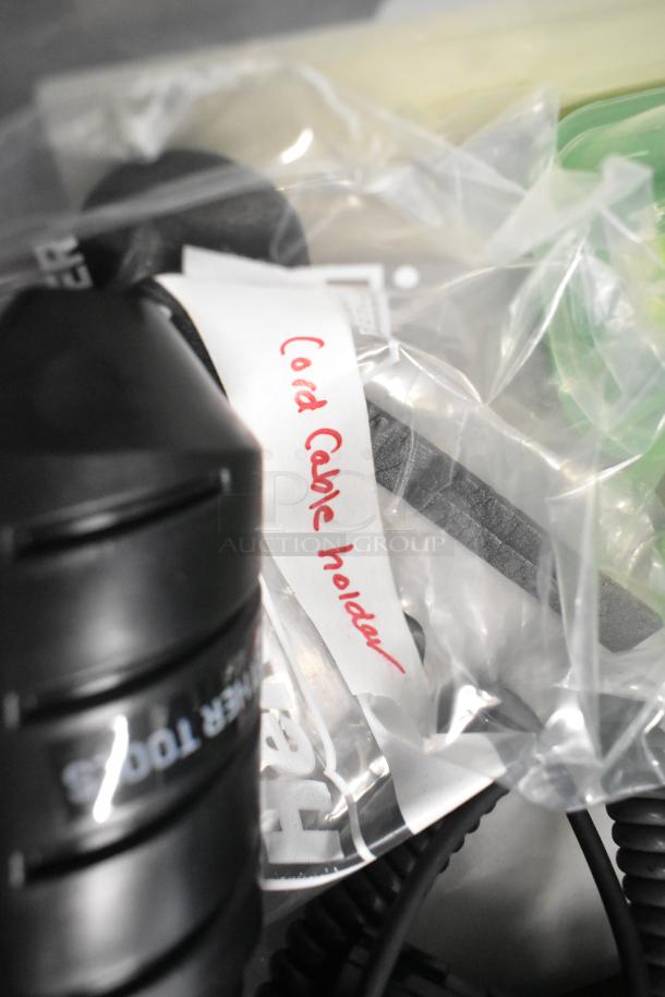 ALL ONE MONEY! Lot of Time Lapse Programmer, Timelapse Tether Cables and Cord Cable Holder in Poly Bin - Image 7 of 8